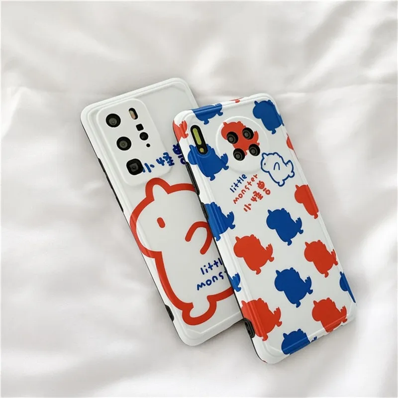 Cute Cartoon Little Monster Huawei Phone Case