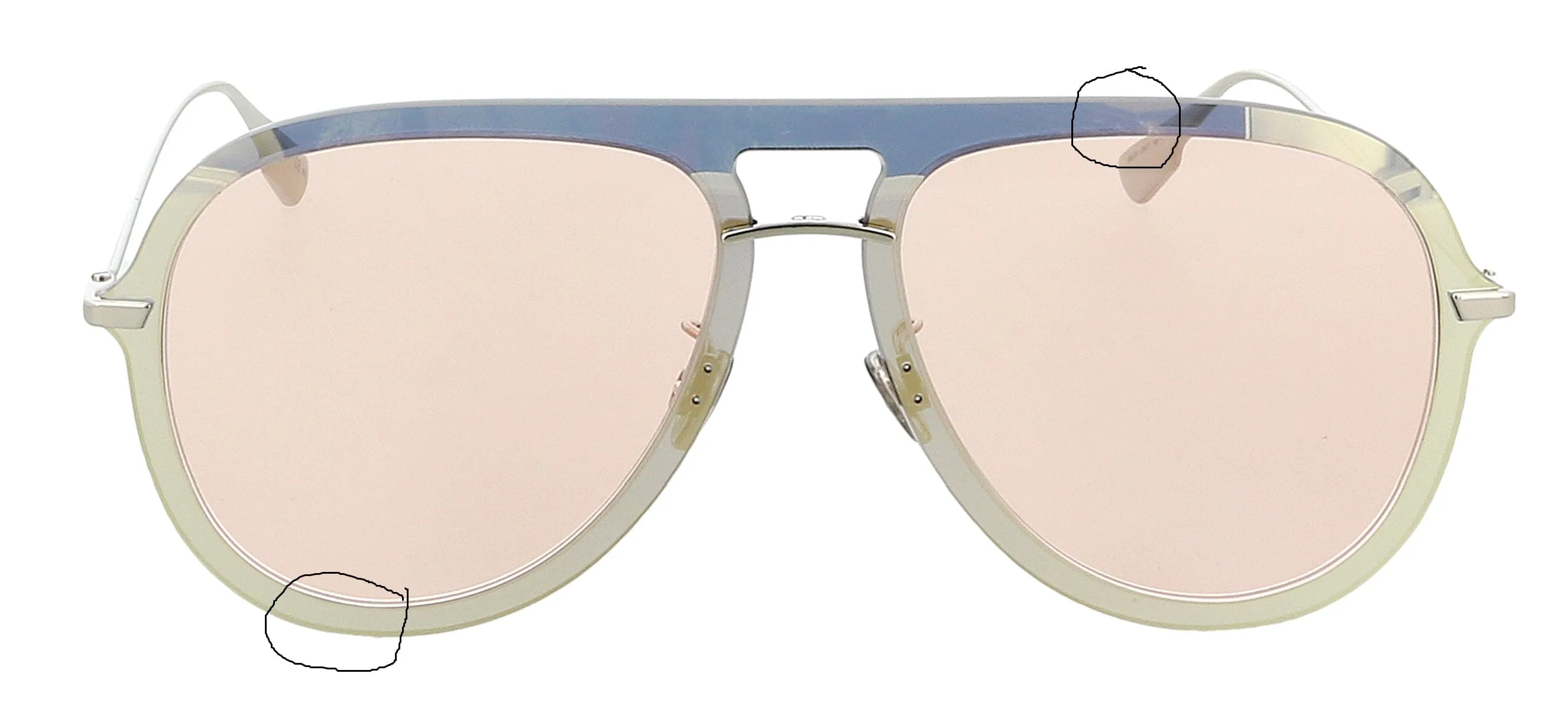 Dior ULTIME1 XWL Gold Aviator Sunglasses