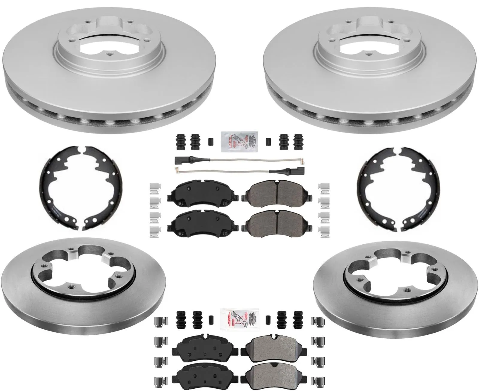Disc Brake 5 Bolt Disc Rotors Severe Duty Pads For Ford Transit 150 2020-2022