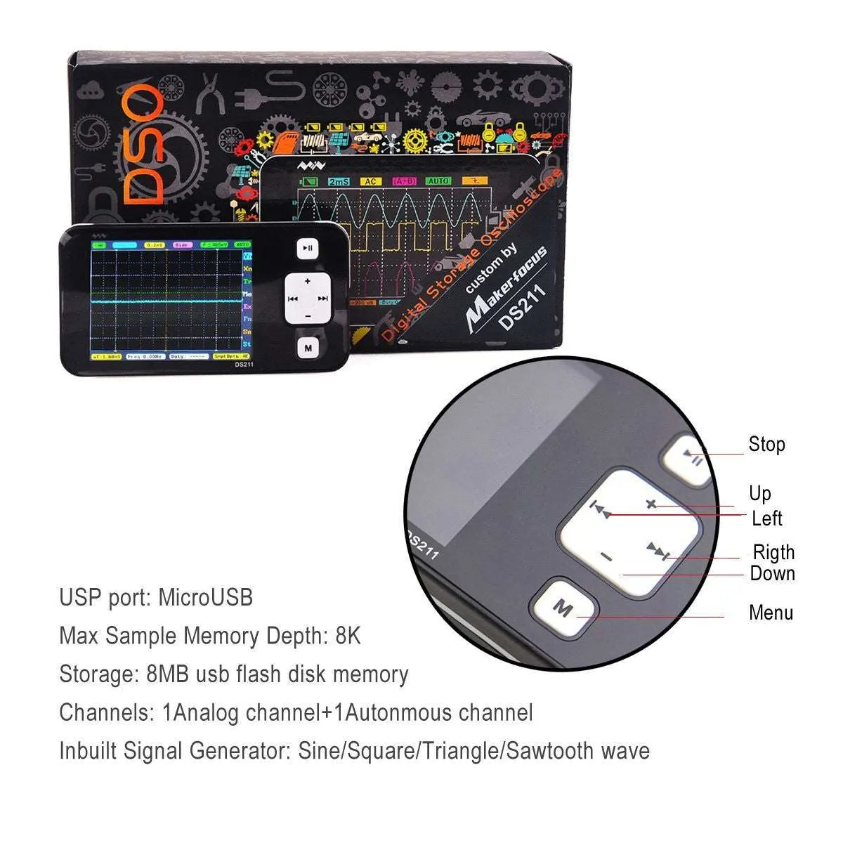 [Discontinued] DSO DS211 Mini Oscilloscope