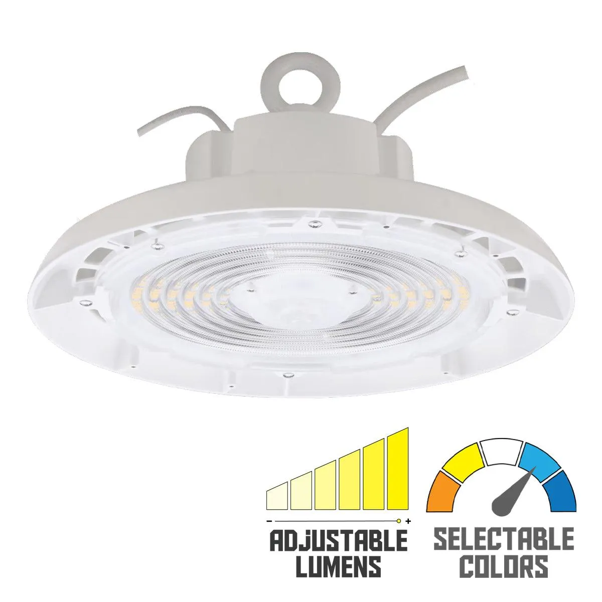 Eiko BAYE3 Round High Bay, Power and Field CCeT Selectable, 0-10V Dimming