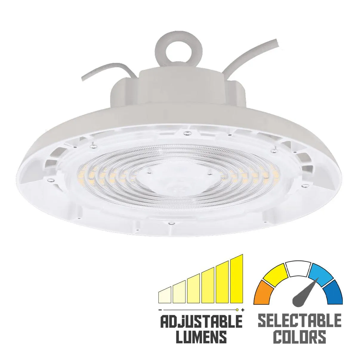 Eiko BAYE3 Round High Bay, Power and Field CCeT Selectable, 0-10V Dimming