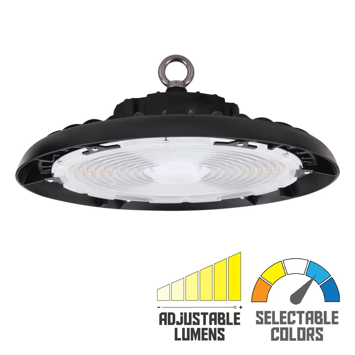 Eiko BAYE3 Round High Bay, Power and Field CCeT Selectable, 0-10V Dimming