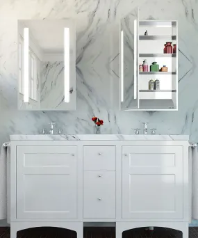 Electric Mirror Ascencion ADA LED 23.5" Mirrored Medicine Cabinets, 3 Heights, Left or Right Hinge