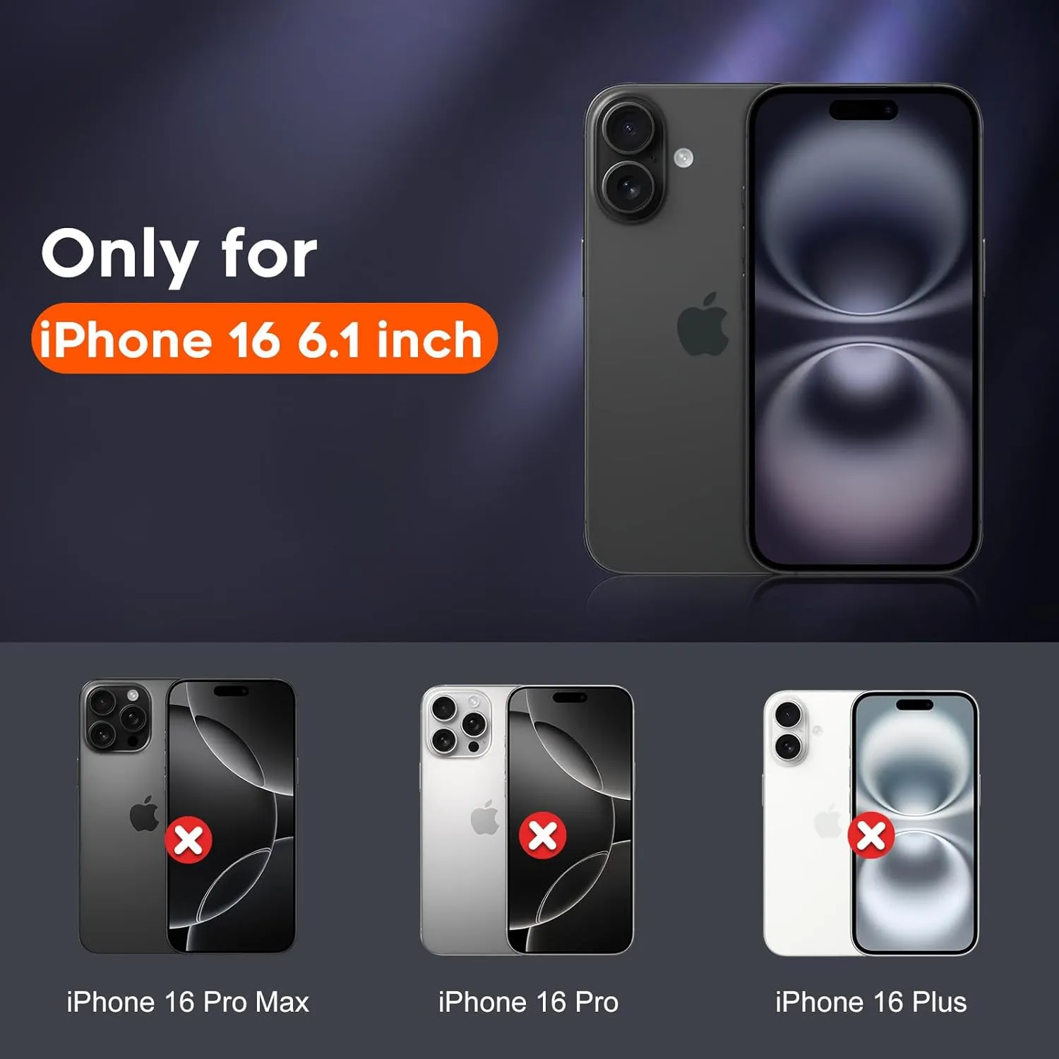 Entronix 4-Pack for Apple iPhone 16, 2 Clear Tempered Glass Screen Protectors & 2 Camera Lens Protectors