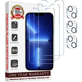 Entronix Case Screen Protector Bundle with Camera Cover Designed for Apple iPhone 14 Clear 9H Hardness,Bubble Free Easy Install, 3 PACK