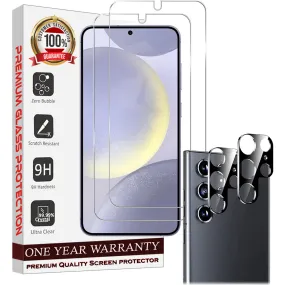 Entronix Case Screen Protector Bundle with Camera Cover for Samsung Galaxy S21 Ultra Clear Built Anti Scratch, Bubble Free Easy Install,2 PACK
