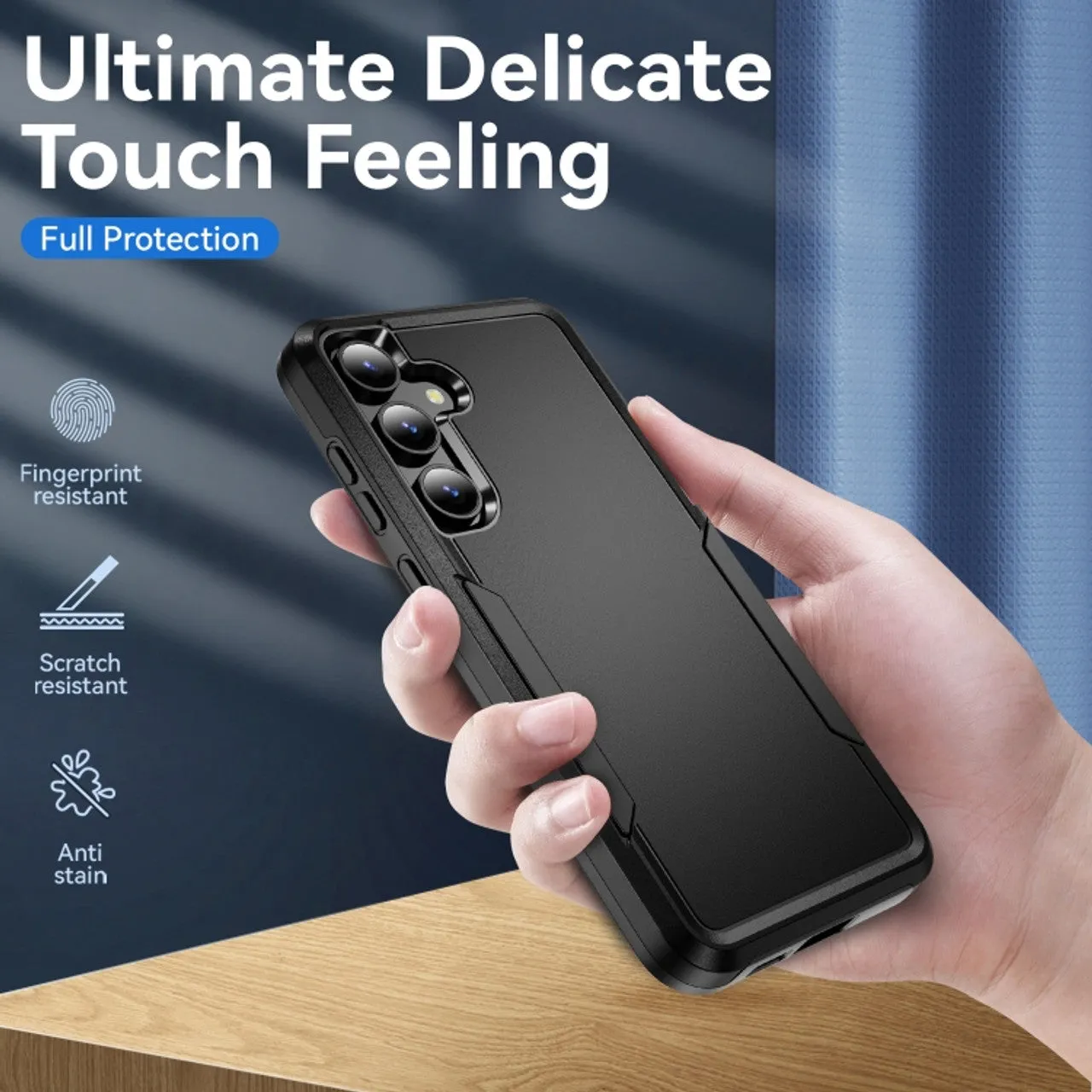 Entronix Heavy Duty Case Designed for Samsung Galaxy A24 Case with 2 Pack Tempered Glass Screen Protector, Shockproof Dropproof Anti-Scratch Case