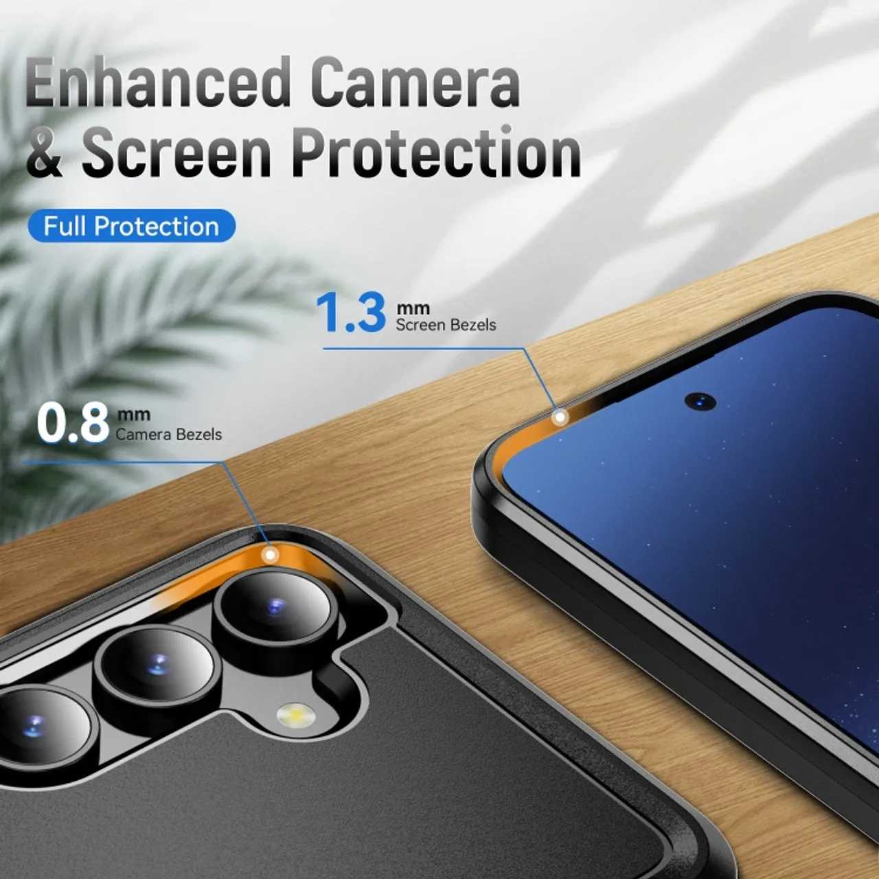 Entronix Heavy Duty Case Designed for Samsung Galaxy A24 Case with 2 Pack Tempered Glass Screen Protector, Shockproof Dropproof Anti-Scratch Case