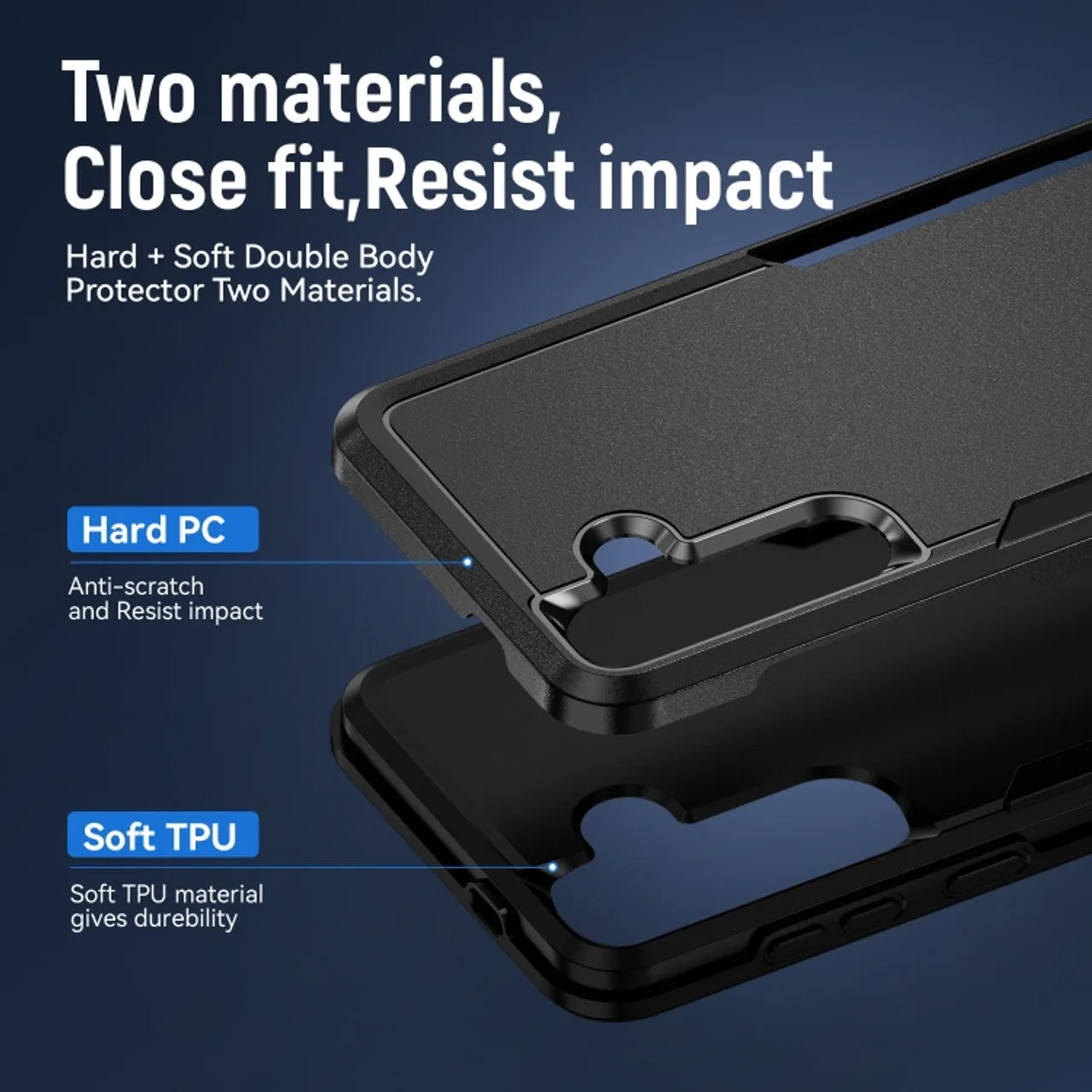 Entronix Heavy Duty Case Designed for Samsung Galaxy A24 Case with 2 Pack Tempered Glass Screen Protector, Shockproof Dropproof Anti-Scratch Case