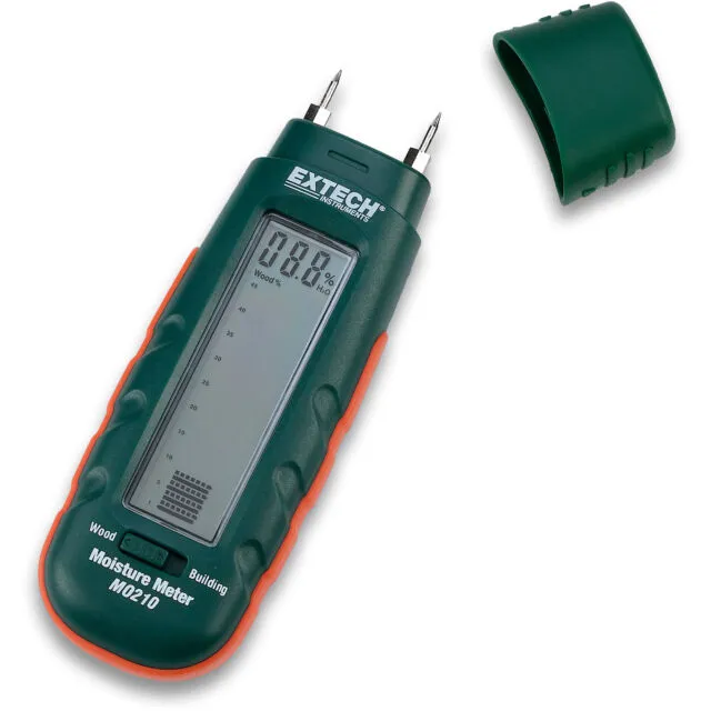 Extech MO210 Pocket Moisture Meter with 2-in-1 Digital LCD Readout and Analog Bar Graph