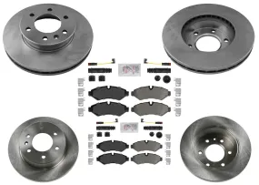 F&R Disc Brake Rotors for Mercedes Benz Sprinter 2500 19-24 w Electric Parking