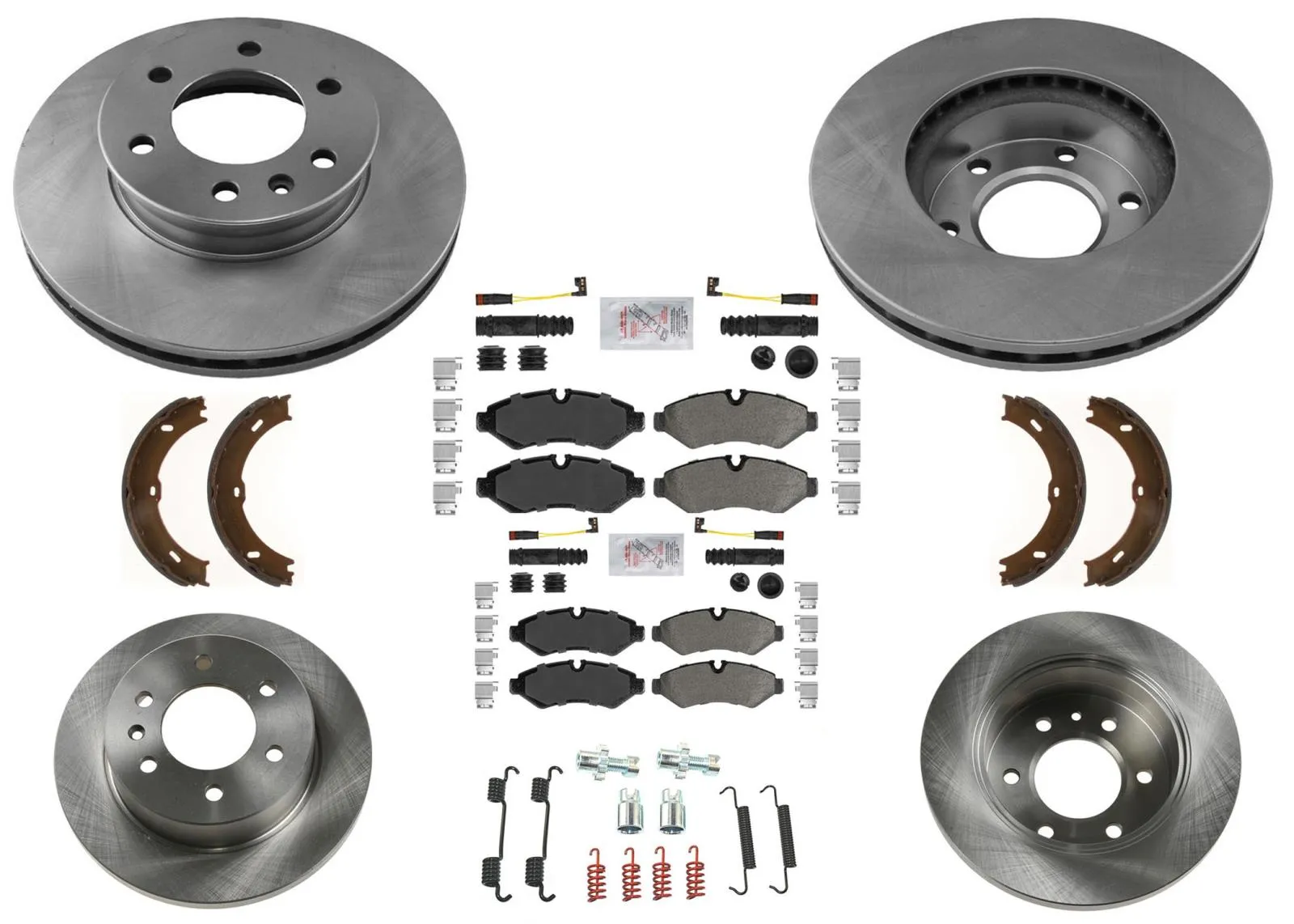 F&R Disc Brake Rotors for Mercedes Benz Sprinter 2500 19-24 w Manual Parking Bk