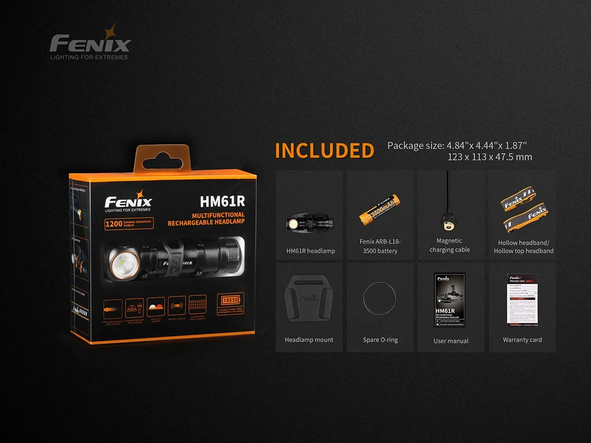 FENIX HM61R 1200 LUMENS MULTI-USE HEADLAMP