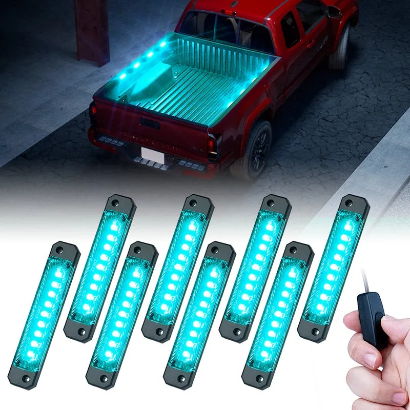 Focal Series Truck Bed Interior Exterior LED Light 8 Pod Set w/ Switch