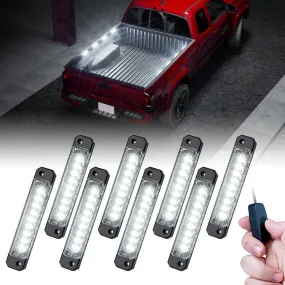 Focal Series Truck Bed Interior Exterior LED Light 8 Pod Set w/ Switch