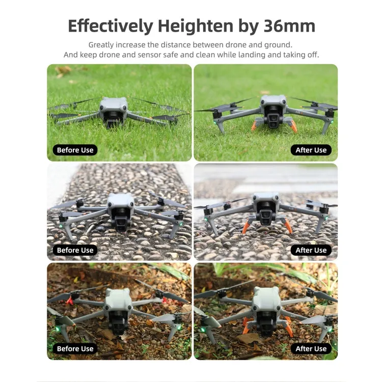 For DJI Air 3 Sunnylife LG664 Foldable Spider Landing Gear(Orange)