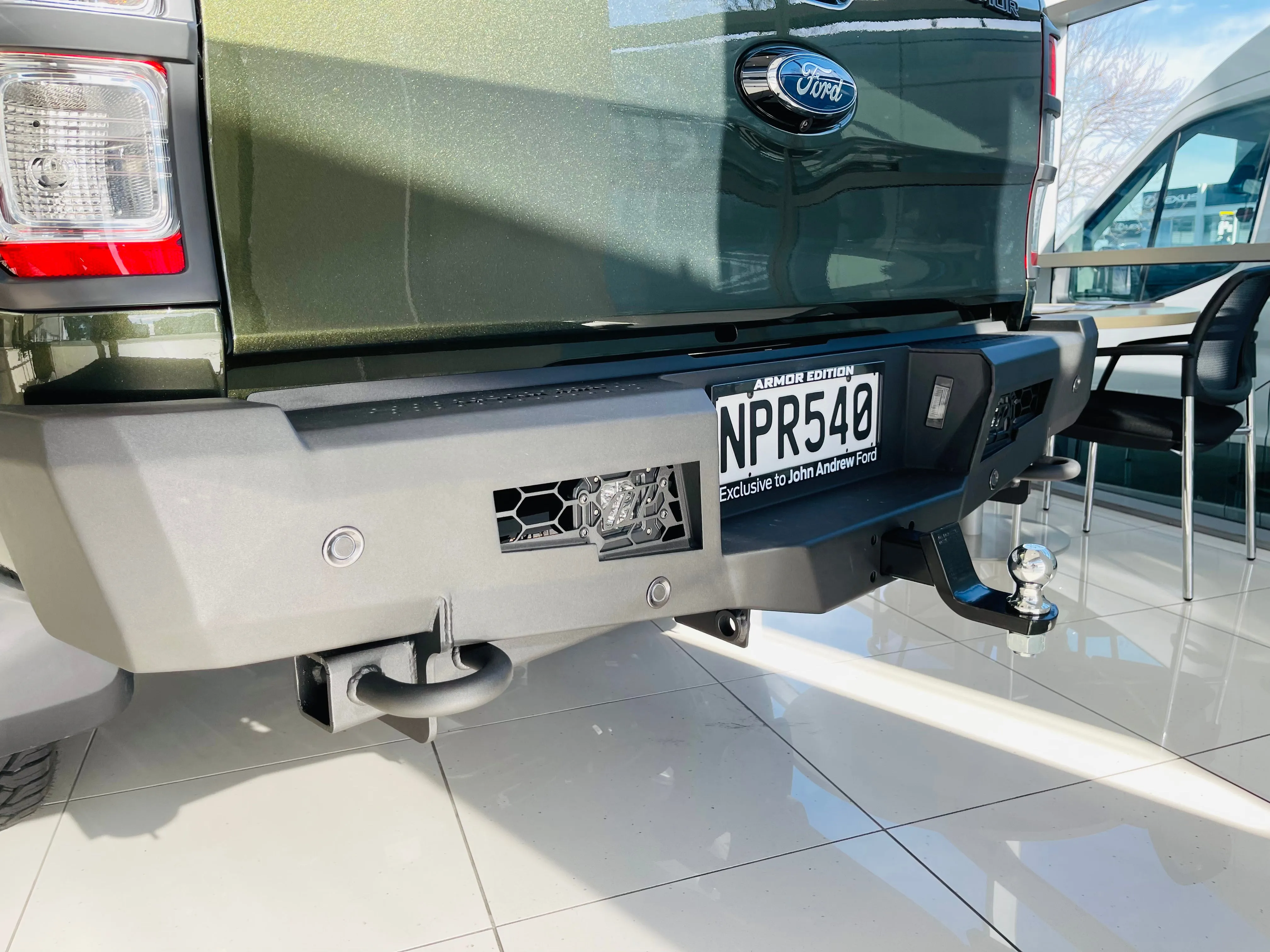 FORD RANGER - V.1  REAR BAR 3.5t Towing (2012-2022) N.Z ONLY