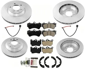 Front 330mm 13" Rotors Brake Pads Sensor for Volkswagen Touareg 04-07 w 17" Rims