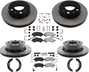 Front & Rear Vented High Carbon Brake Rotors & Pads For Ram Promaster 2014-2021
