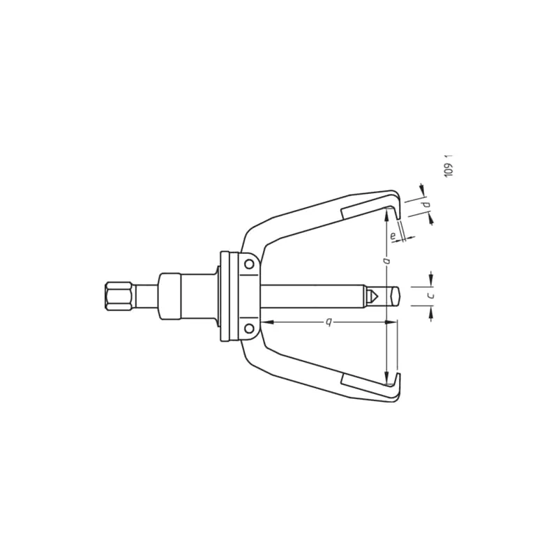 Gedore 1748173 Puller TWIST PULL, 3-Arm Pattern, With Rotating Adjustment 30x130 mm