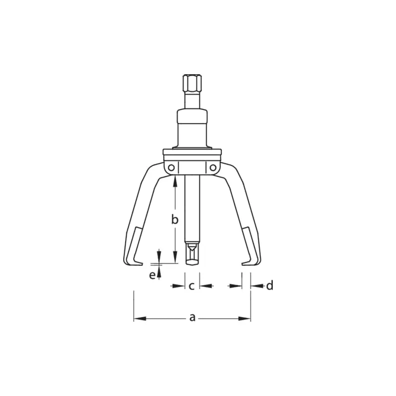 Gedore 1748173 Puller TWIST PULL, 3-Arm Pattern, With Rotating Adjustment 30x130 mm