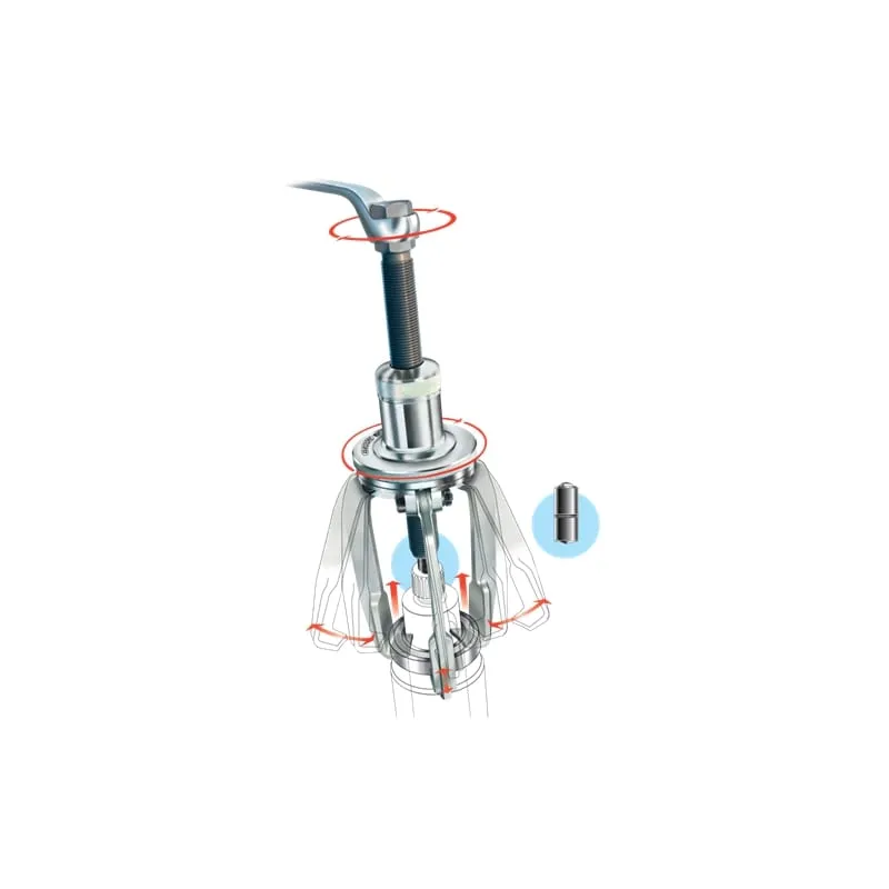 Gedore 1748173 Puller TWIST PULL, 3-Arm Pattern, With Rotating Adjustment 30x130 mm