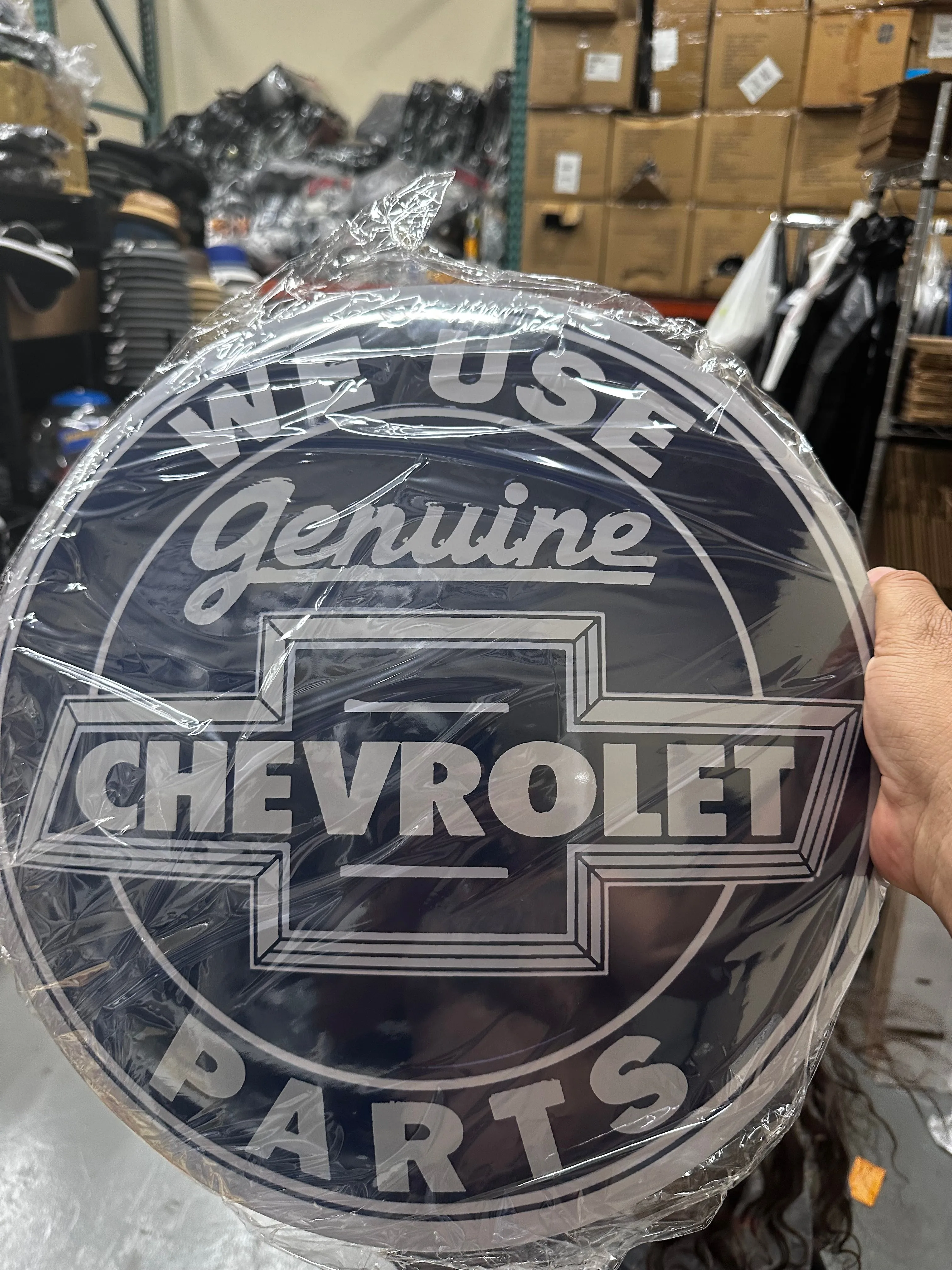 Genuine Chevrolet Parts Bottle-cap Sign