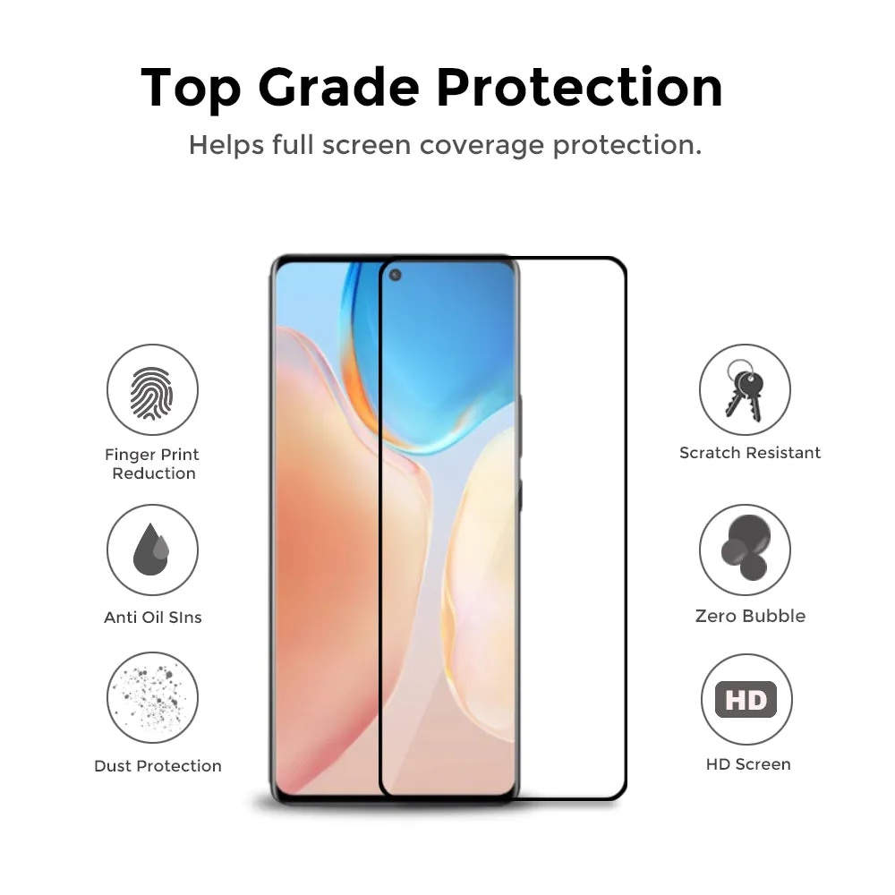 Google Pixel 6 Screen Protector With Camera Lens Protectors | Tempered Glass| Pack of 2| Black