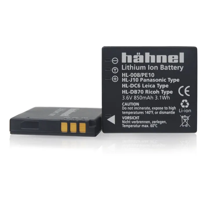 Hahnel CGA-S008/BCE10 850mAh 3.6V Battery for Panasonic