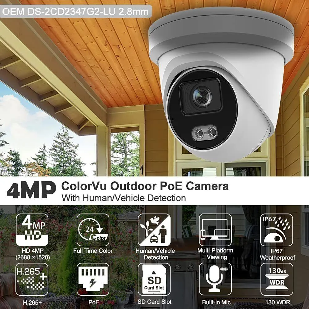 HIK 4MP COLORVU DOME 2.8MM DS-2CD2347G2-LU