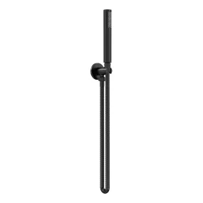 Hudson Reed Round Outlet Elbow Parking Bracket Flex and Handset in Matt Black