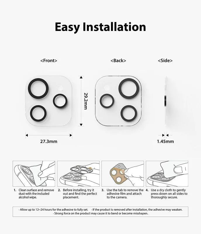 iPhone 12 Camera Lens Protector Glass [2 Pack] By Ringke