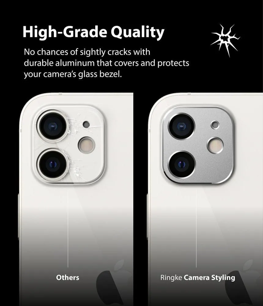 iPhone 12 Camera Styling Silver Color Ringke