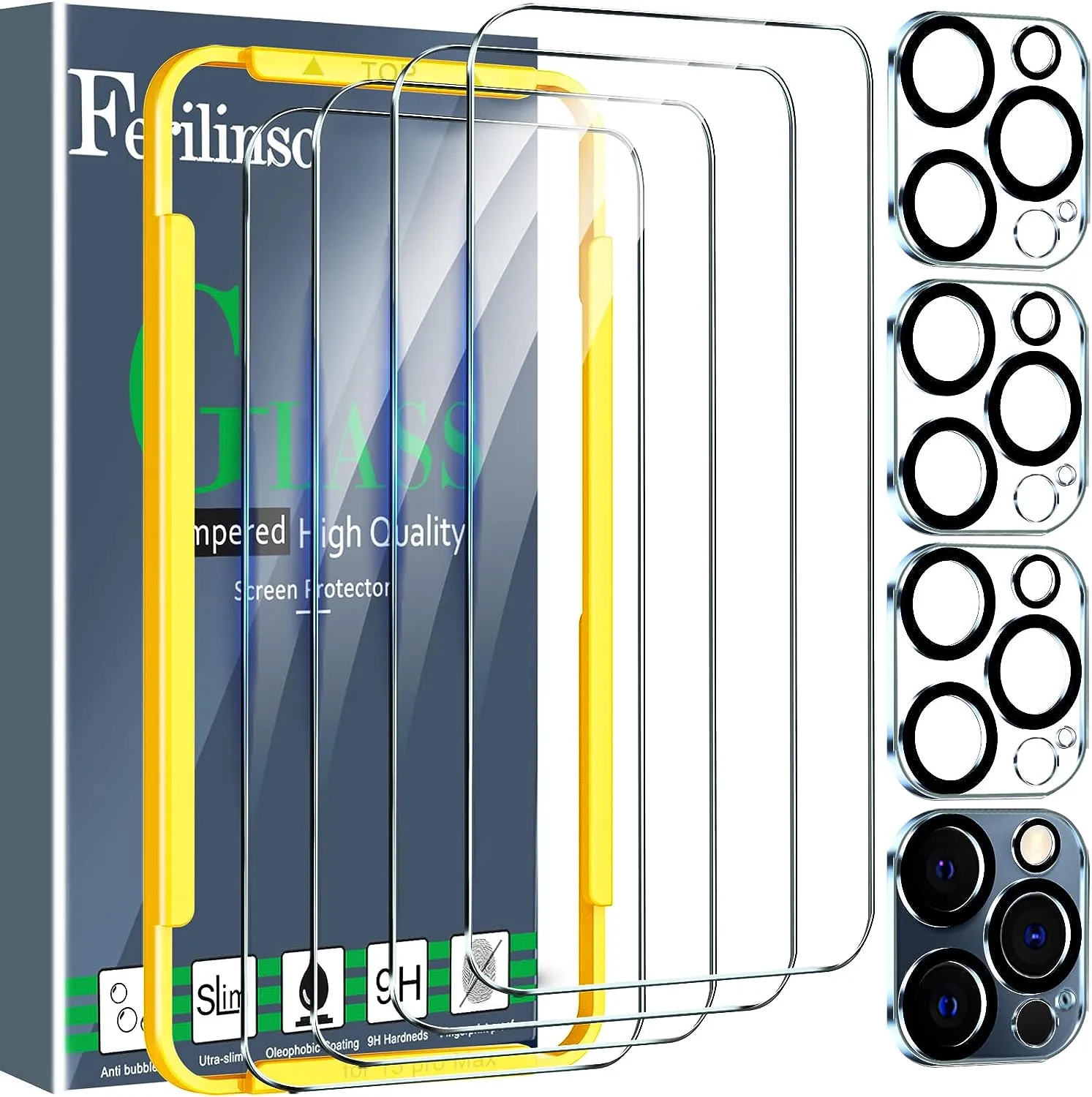 iPhone 16 Pro Max Screen Protector Tempered Glass - 4 Pack