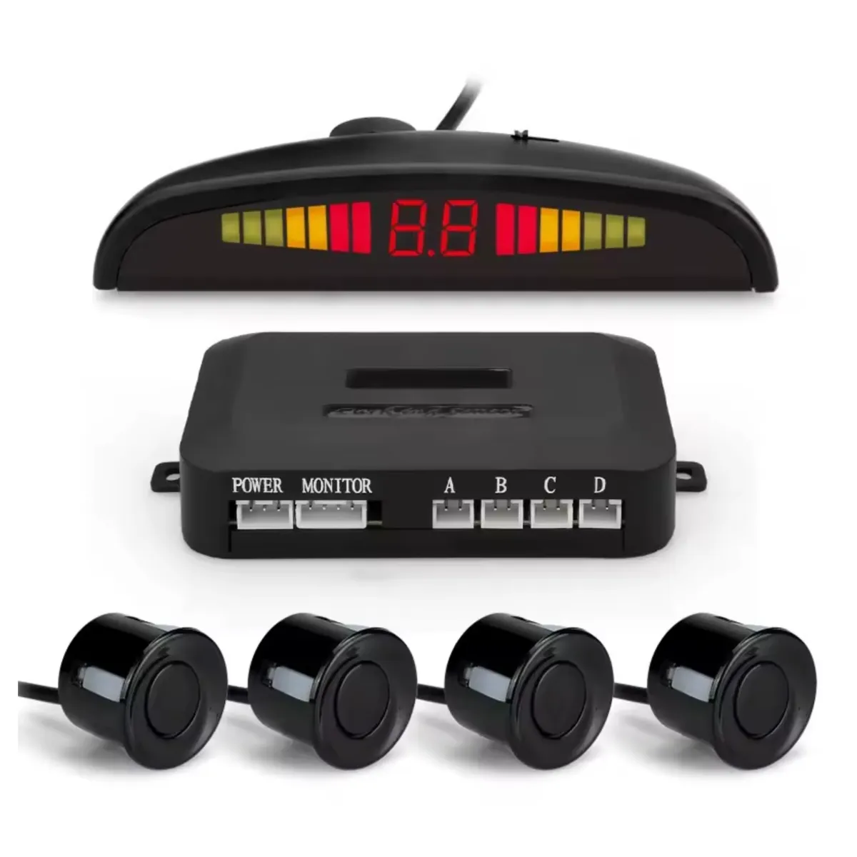 Led Buzzer Reverse Display Parking Sensor Kit - Backup Radar System W24-4-1
