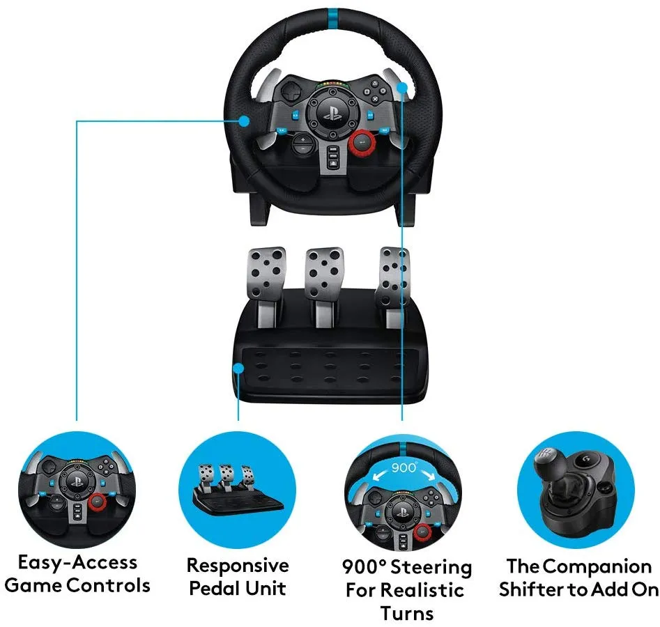 Logitech 941-000113 G29 Driving Force Racing Hardware for PlayStation 4, PlayStation 3 and PC