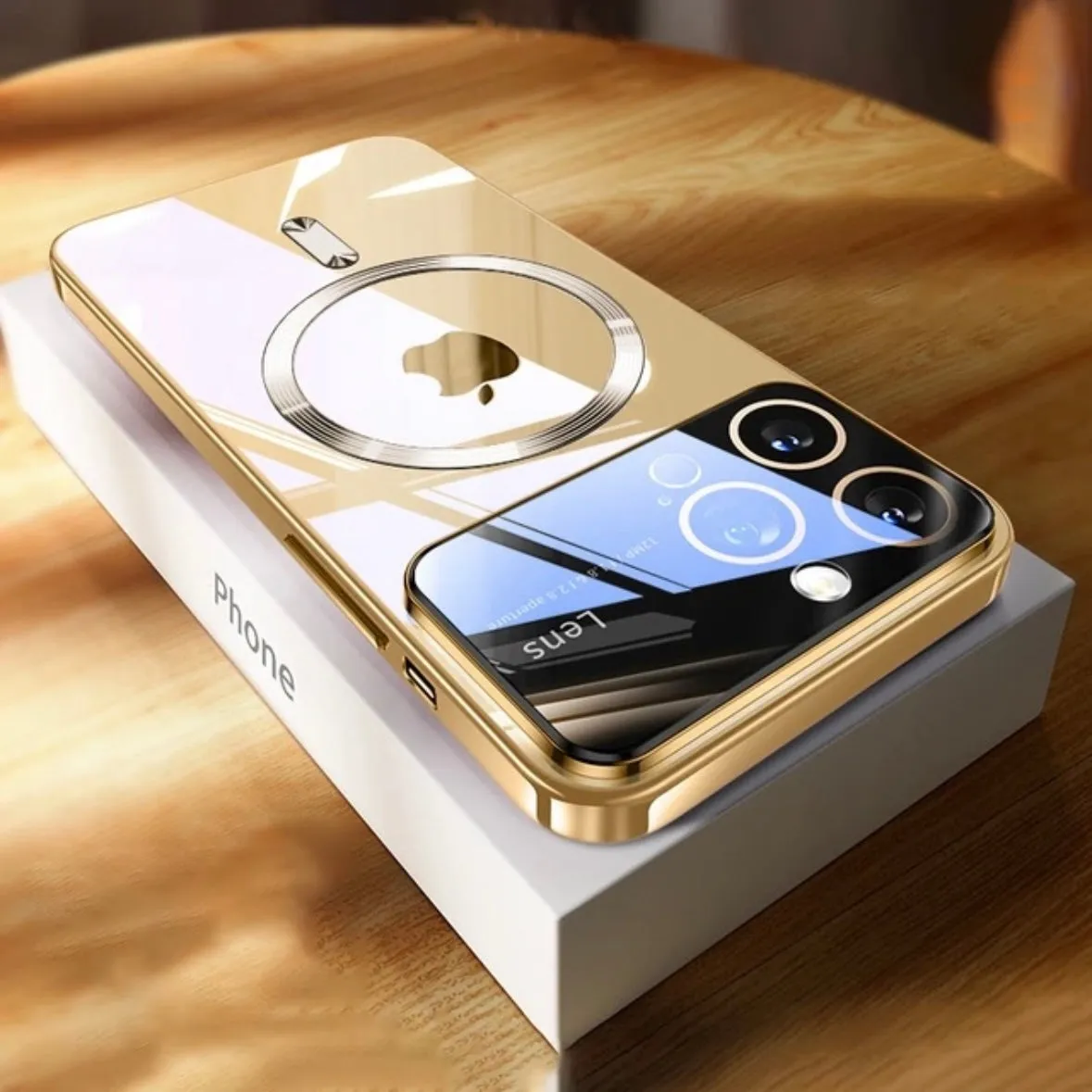 Luxury Magsafe Rear Case & camera lens protection for iPhone