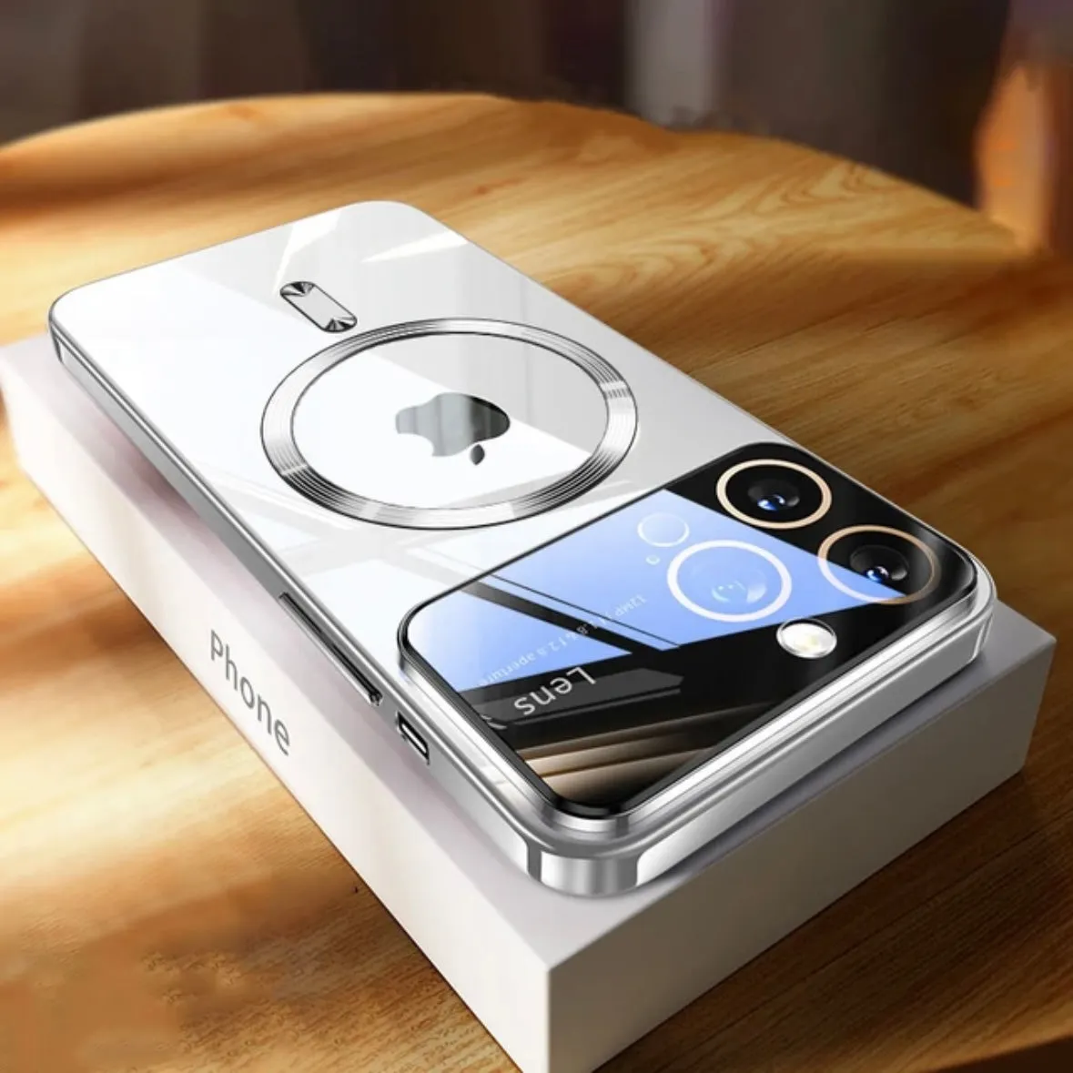 Luxury Magsafe Rear Case & camera lens protection for iPhone