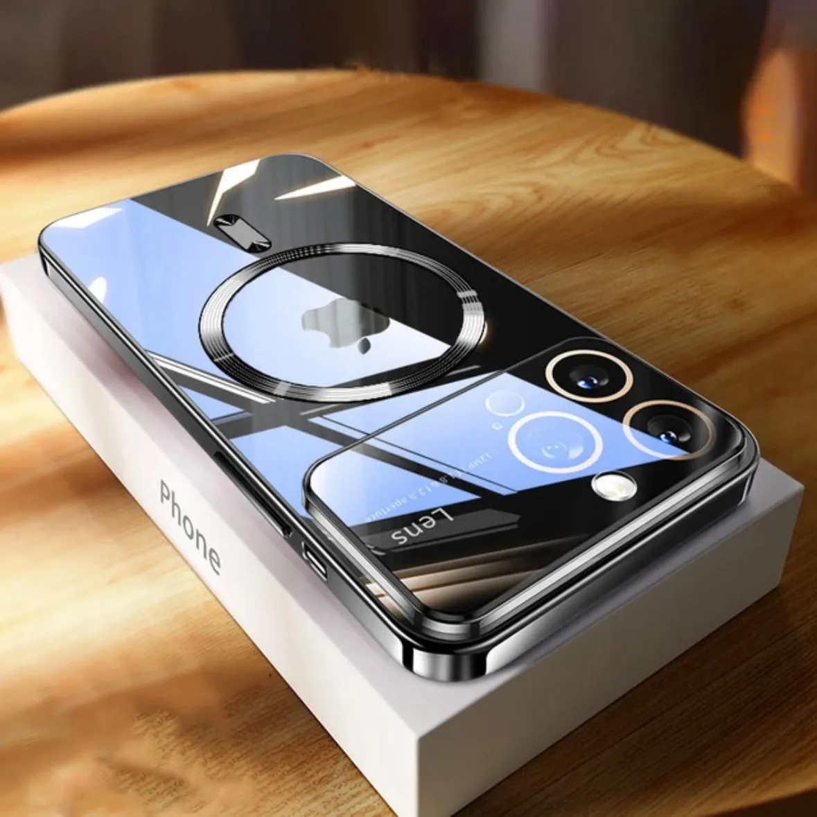 Luxury Magsafe Rear Case & camera lens protection for iPhone