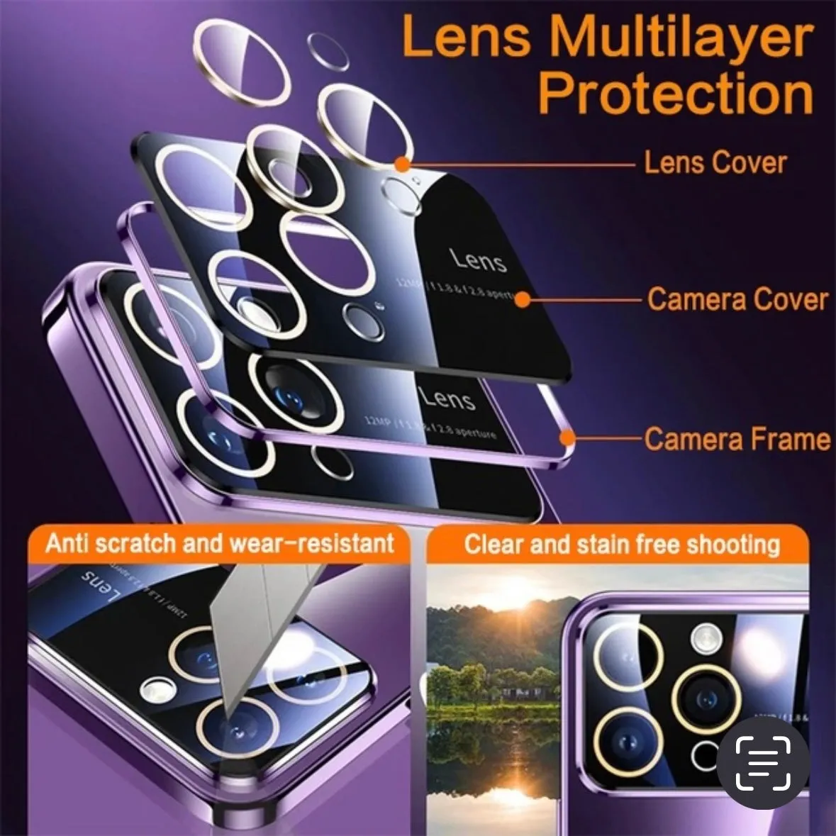 Luxury Magsafe Rear Case & camera lens protection for iPhone