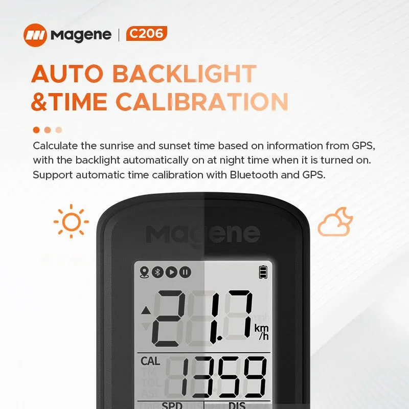 Magene GPS Bicycle Computer Wireless Speedometer C206 Road MTB Bike Bluetooth Cycling Counter