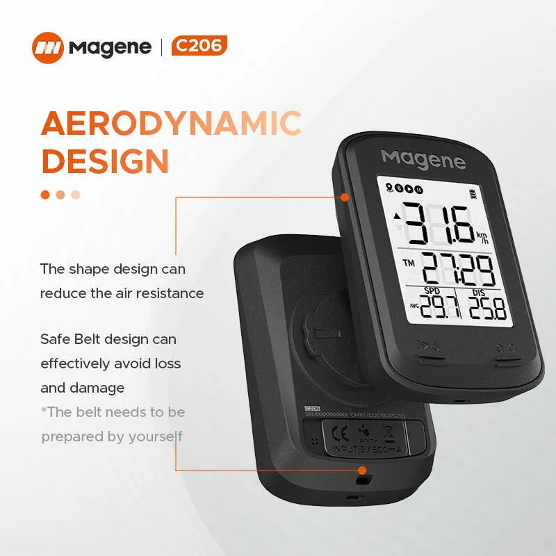 Magene GPS Bicycle Computer Wireless Speedometer C206 Road MTB Bike Bluetooth Cycling Counter