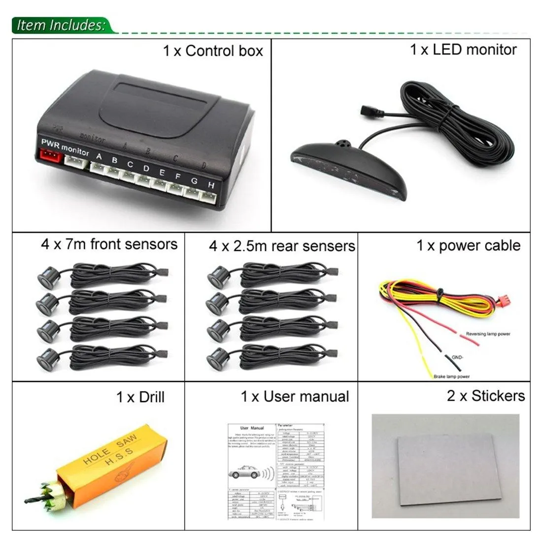 New Car Parking Reversing, Parking Alarm System 9DCV-15DCV