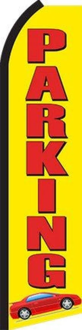 Parking Swooper Feather Flags Banner Sign