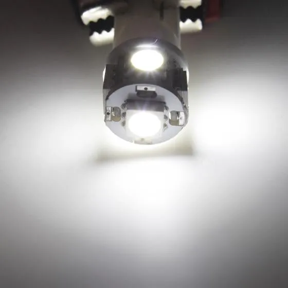 Partsam T10 LED Light Bulbs 5X White 161 168 194 Wedge Base Lights 5-5050-SMD for Cab Roof Running Marker Light LED Backup License Plate Parking Turn Signal Light