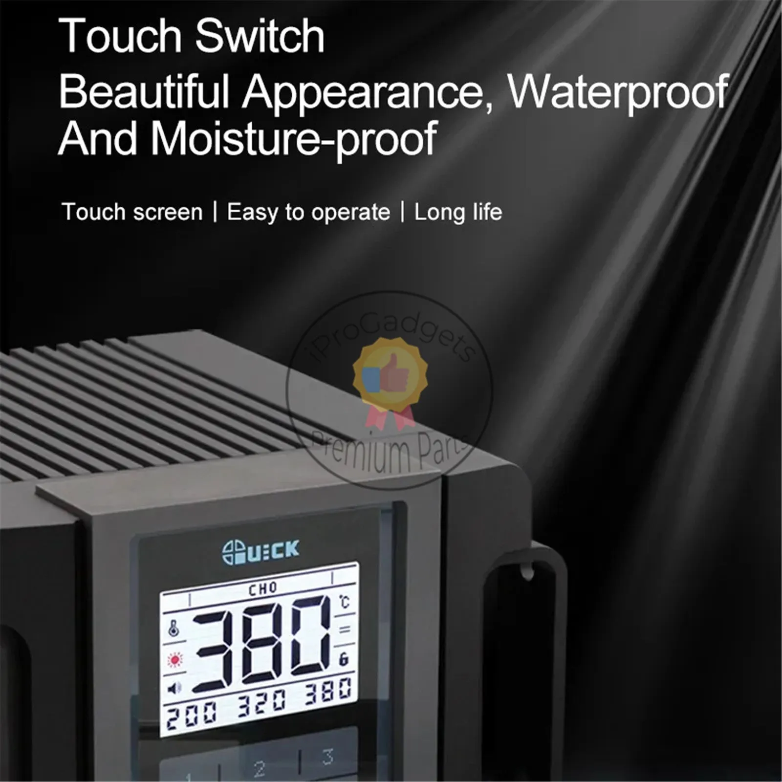 Quick TV2 Smart Desoldering Gun Rework Station Touch Switch With LCD Display Intelligent Delay Soldering