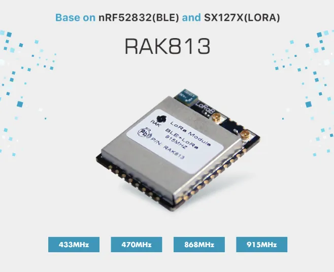 RAK813 LoRaB BLE 5 and Module for LoRa® (based on nRF52832 and SX127x)