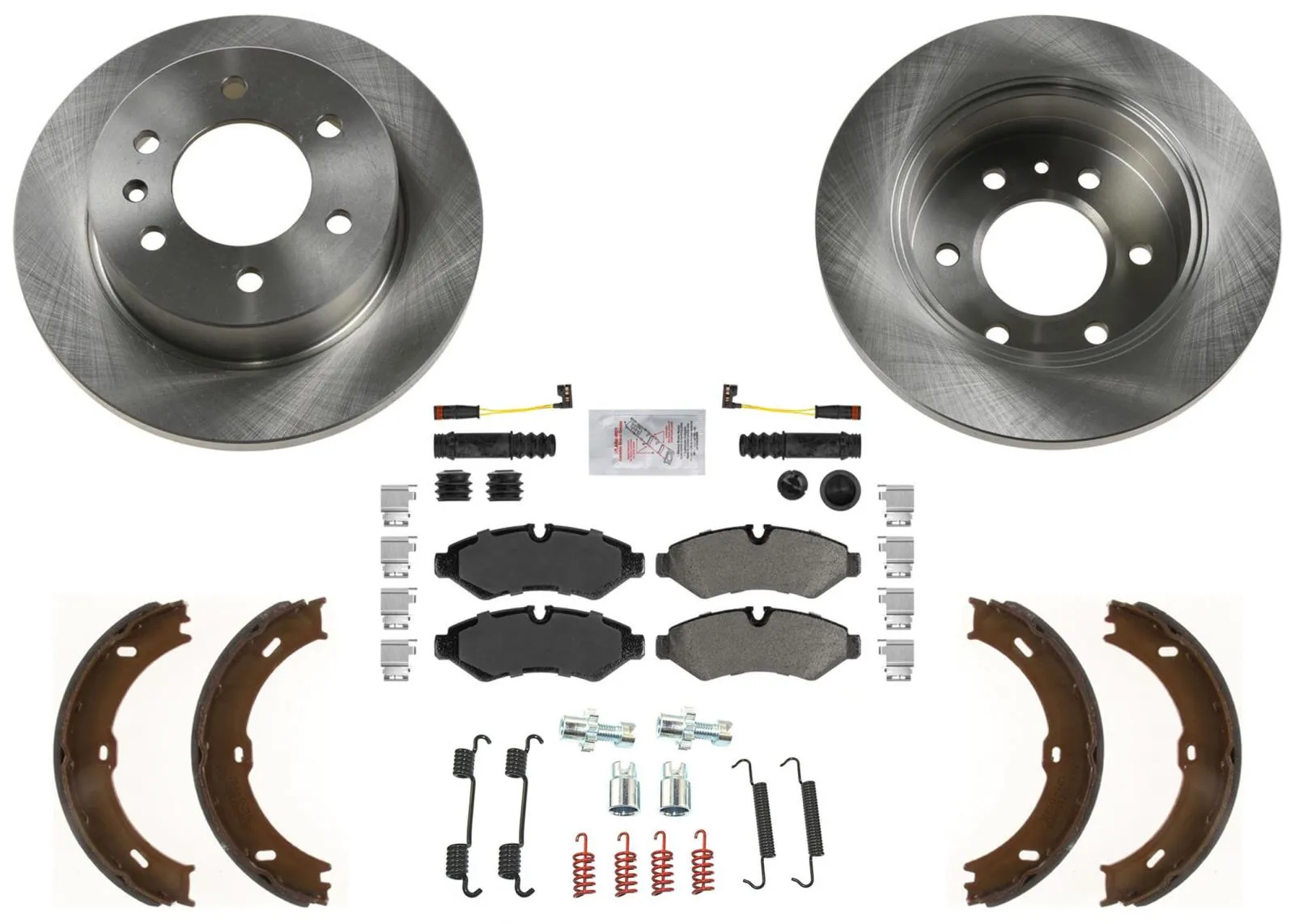 Rear Disc Brake Rotors for Mercedes Benz Sprinter 2500 19-24 w Manual Parking Bk