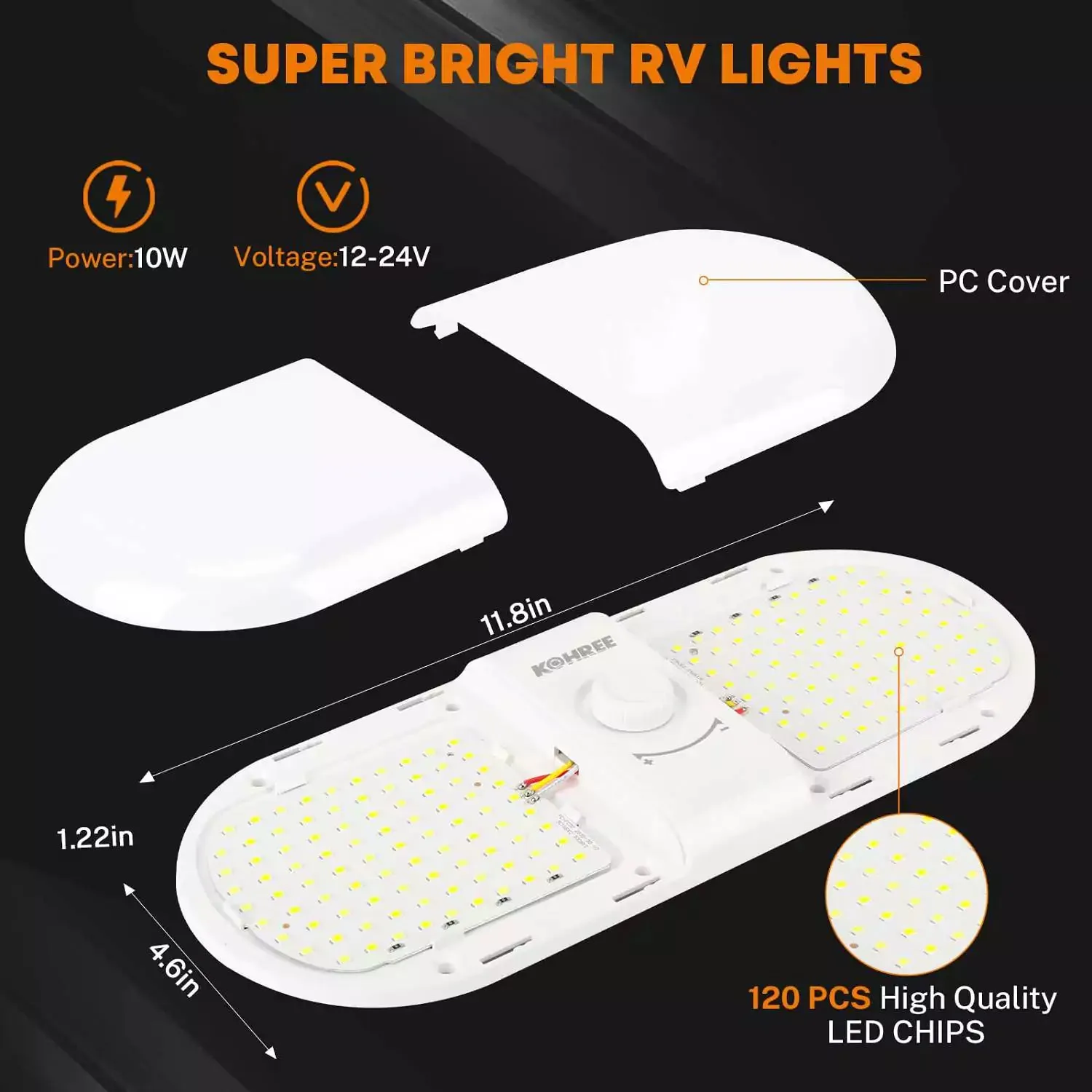 RV Ceiling Light, 1800 LM